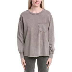 Labiz Womens  High-Low Pocket Top, Brown
